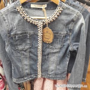 Denim Jacket short women's pearls (xs-xl) Re-dress IM919C061
