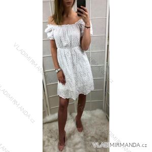 Summer dress short short sleeve bare shoulders women (uni s / m) ITALIAN MODE IM919482
