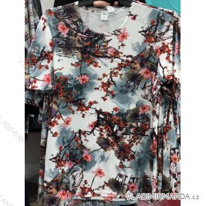 T-shirt short sleeve ladies oversized flowers (L-4XL) GOSIA POLISH MODA PM119121
