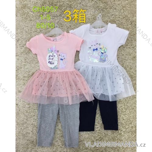 Summer dress set and 3/4 leggings for girls (1-5 years) SAD SAD19CH5057
