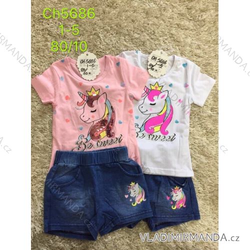 Summer T-shirt short sleeve and shorts for girls (1-5 years) SAD SAD19CH5686