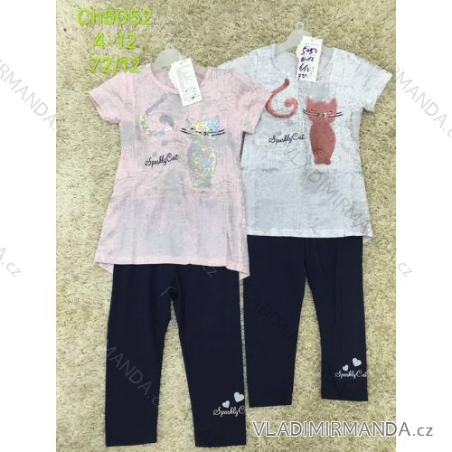 Summer T-shirt short sleeve and 3/4 leggings set (4-12 years) SAD SAD19CH5052
