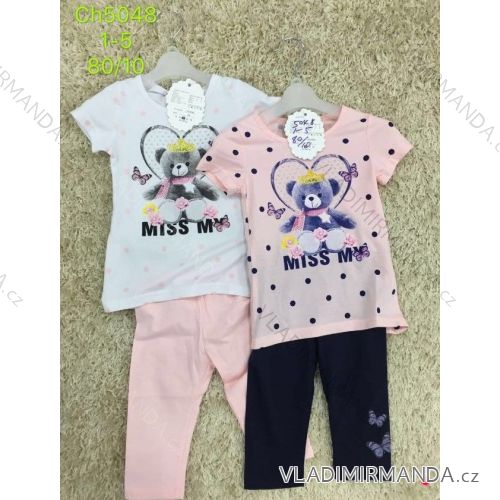 Summer T-shirt short sleeve and 3/4 leggings for children (1-5 years) SAD SAD19CH5048
