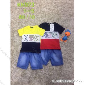 Summer T-shirt short sleeve and denim shorts for boys (1-5 years) SAD SAD19KK973
