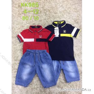 Set summer t-shirt short sleeve and jeans shorts youth boy (4-12 years) SAD SAD19KK985
