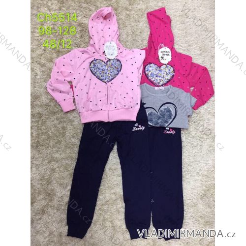 Tracksuit sweatshirt, tracksuit, t-shirt short sleeve child girl (98-128) SAD SAD19CH5514
