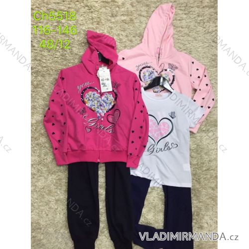 Tracksuit Sweatshirt, Tracksuit, T-Shirt Short Sleeve Girl Child (116-146) SAD SAD19CH5518
