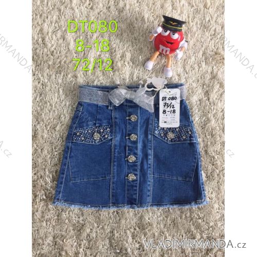 Denim Skirt Puppy Baby Girl with Belt (8-18 Years) SAD SAD19DT080
