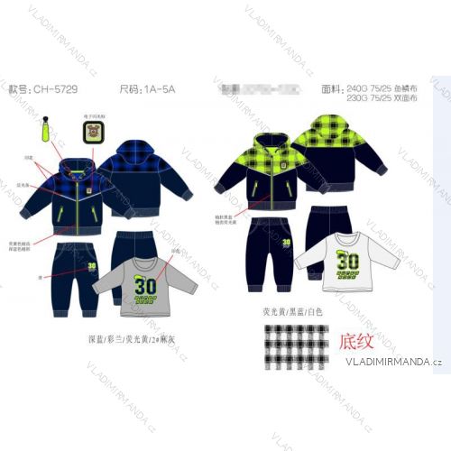 Set sweatshirt, t-shirt and tracksuits for boys (1-5 years) SAD SAD19CH-5729
