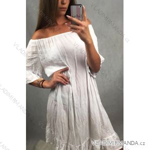 Women's short sleeve dress with bare shoulders (uni s / m) ITALIAN MODE IM719279
