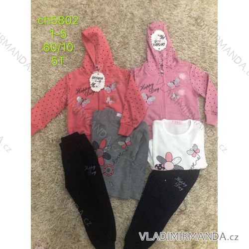 Tracksuit with t-shirt for girls (98-128) SAD SAD19CH5802
