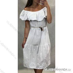 Summer dress with bare shoulders short women with lanyard (uni s / m) ITALIAN MODE IM919652
