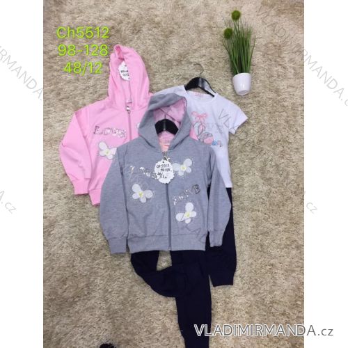 Tracksuit with T-shirt for girls (98-128) SAD SAD19CH5812
