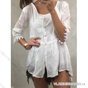 Women's shirt with lace extended (uni s / m) ITALIAN MODA IM519351950