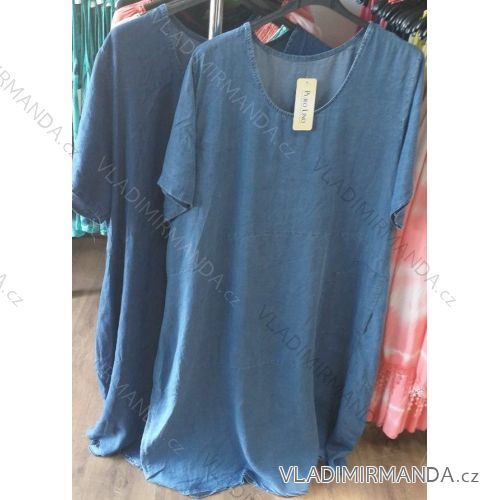 Short summer jeans short sleeve ladies dress (uni sm) ITALIAN MODA IM1219033