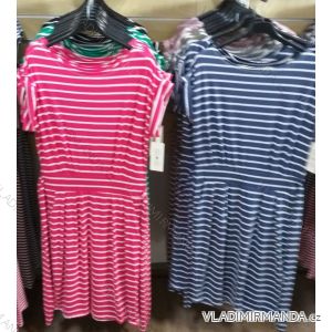 Short summer short sleeve ladies striped dress (uni sm) ITALIAN MODA IM1219042
