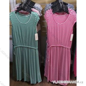 Short summer short sleeve ladies striped dress (uni sm) ITALIAN MODA IM1219043
