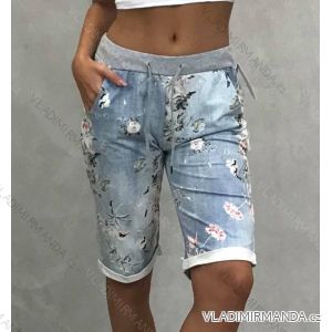 Sweatpants 3/4 Shorts Summer Women's Flowers (uni m / l) ITALIAN FASHION IM1319135
