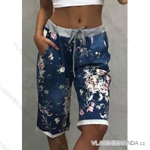 Sweatpants 3/4 Shorts Summer Women's Flowers (uni L / XL) ITALIAN FASHION IMB20052