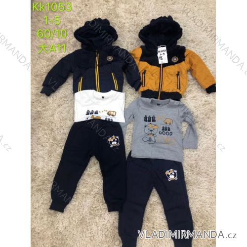 Tracksuit, long sleeve T-shirt and winter jacket for boys (1-5 years) SAD SAD19KK1053