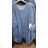 Women's tunic 3/4 sleeve denim oversized (uni xl-2xl) ITALIAN FASHION IM1219084
