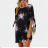 Dress 3/4 long sleeve women's flowered (s-5xl) AFASHION AF19189
