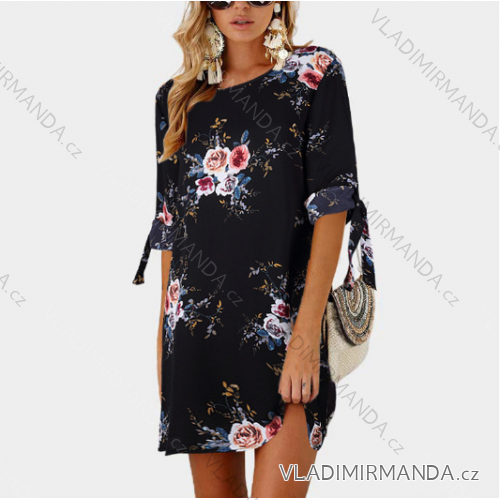 Dress 3/4 long sleeve women's flowered (s-5xl) AFASHION AF19189
