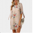 Dress 3/4 long sleeve women's flowered (s-5xl) AFASHION AF19189
