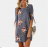 Dress 3/4 long sleeve women's flowered (s-5xl) AFASHION AF19189
