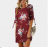 Dress 3/4 long sleeve women's flowered (s-5xl) AFASHION AF19189
