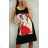 Summer dress for women's shoulder straps (uni sl) ITALIAN MODE IM417188 Black S / M