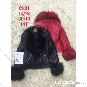 Jacket leatherette with fur adolescent girls (10-18 years) SAD SAD19CK01
