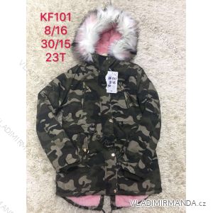 Girls' Coat Winter Hooded + Fur Teenager (8-16 years) SAD SAD19KF101