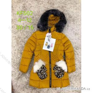 Coat winter with hood and fur children adolescent girls (4-12 years) SAD SAD19F502