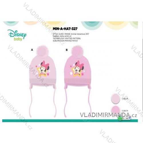 Winter hat with pompon minnie mouse baby girl (48-50) SETINO MIN-A-HAT-327