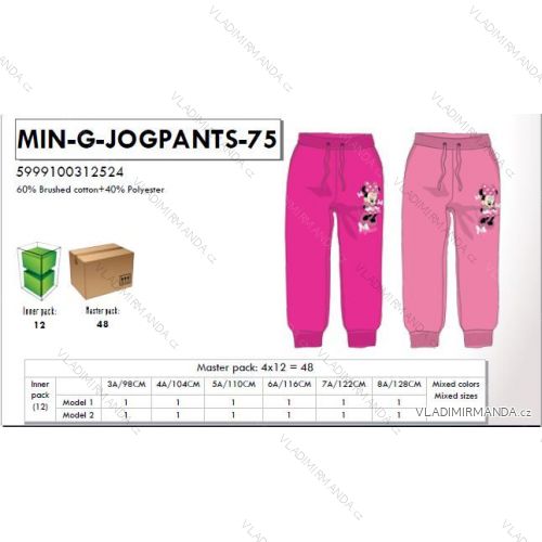 Sweatpants minnie mouse for girls (3-8 years) SETINO MIN-G-JOGPANTS-75