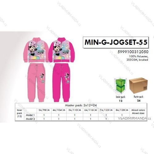 Sweatpants and sweatshirt minnie mouse for girls (98-128) SETINO MIN-G-JOGSET-55