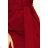 209-3 Dress with Wide Tied Belt - Burgundy color
