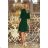 NEVA Trapezoidal dress with flared sleeves - dark green
