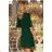 NEVA Trapezoidal dress with flared sleeves - dark green
