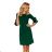 NEVA Trapezoidal dress with flared sleeves - dark green
