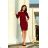 189-5 Sports dress with neckline - Burgundy color
