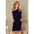 189-6 Sports Neckline Dress - Navy Blue
