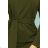 209-5 Dress with a wide tied belt - KHAKI
