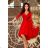 210-6 NICOLLE - lace neckline - Red
