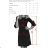 217-4 NEVA Trapezoidal dress with flared sleeves
