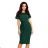 248-1 VERA Midi Dress with Short Sleeves - Dark Green

