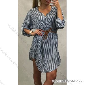 Shirt Dress 3/4 Long Sleeve Lace with Women (uni s / m) ITALIAN FASHION IM420482