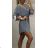 Shirt Dress 3/4 Long Sleeve Lace with Women (uni s / m) ITALIAN FASHION IM420482