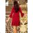 228-4 LUCY - Pleated Comfort Dress - Burgundy
